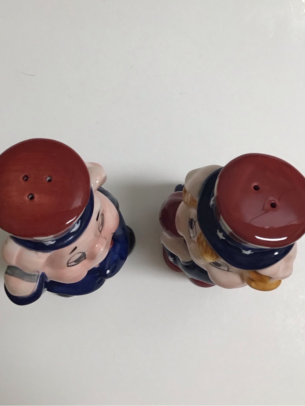 Patriotic Pigs Salt & Pepper Shakers Uncle Sam Americana USA Ceramic 4th of July - Picture 9 of 14